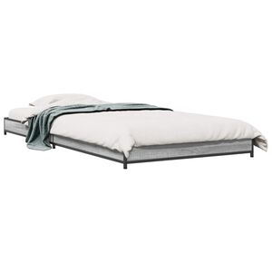 vidaXL Bed Frame Grey Sonoma 80 x 200 cm Engineered Wood