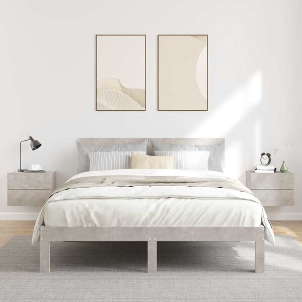 vidaXL Bedside Cabinets 2 pcs Concrete Grey 40x30x30 cm Engineered Wood