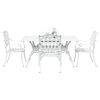 vidaXL Garden Dining Set 5 pcs White Aluminium