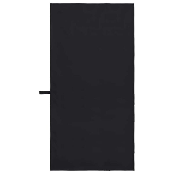 vidaXL Sports Towels 2 pcs Black 100 x 50 cm Polyester and polyamide