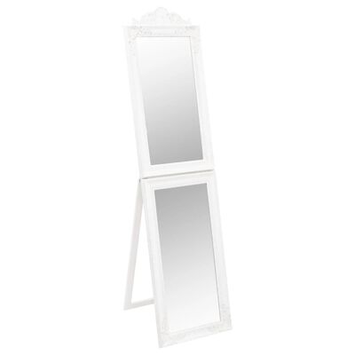 vidaXL Free-Standing Mirror White 40x160 cm