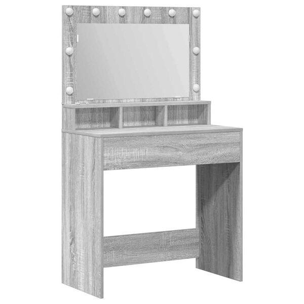 vidaXL Dressing Table Grey Sonoma 75.5 x 41 x 135 cm Engineered Wood