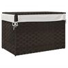 vidaXL Laundry Basket with Lid Dark Brown 55.5x35x34 cm Poly Rattan