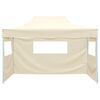 vidaXL Party Tent Folding Cream 280 x410 x 315 cm Oxford Fabric