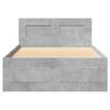 vidaXL Bed Frame with Headboard without Mattress Concrete Grey 100x200 cm