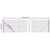 vidaXL Wire Mesh Fence with Flange Anthracite 1.6x10 m