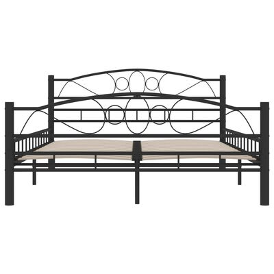 vidaXL Bed Frame Black Steel 140x200 cm