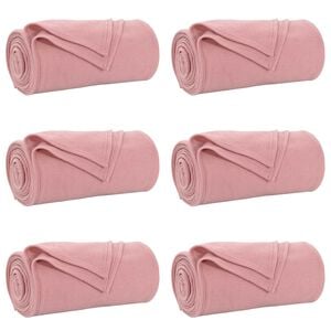 vidaXL Throw Blankets 6 pcs Pink 200 x 150 cm 2.52 kg Fleece