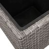 vidaXL Garden Raised Beds 3 pcs Poly Rattan Grey