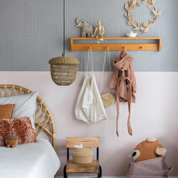 KidsDepot 2 Piece Baskets Set Bowie Cotton Rope Natural