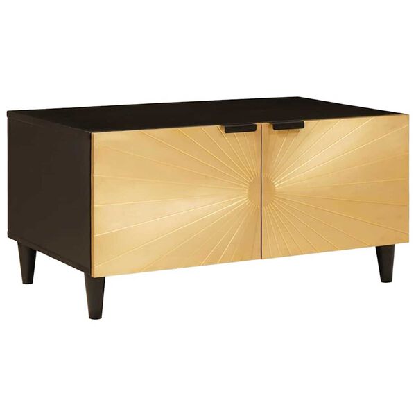 vidaXL Coffee Table Black and Gold 80 x 50 x 40 cm