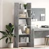 vidaXL Book Cabinet Concrete Grey 60x35x180 cm Engineered Wood