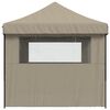 vidaXL Party Tent Folding Taupe 292 x 440 x 315 cm Oxford Fabric