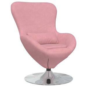 vidaXL Egg Chair Pink 63 x 73 x 90 cm Velvet