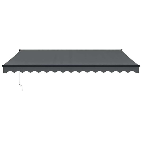 vidaXL Retractable Awning Anthracite 4.5x3 m Fabric and Aluminium