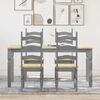 vidaXL 5 Piece Dining Set Panama Grey Solid Wood Pine
