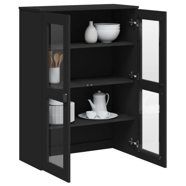 vidaXL Top for Highboard VIKEN Black Engineered Wood