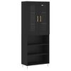 vidaXL Highboard Black 69.5x34x180 cm Engineered Wood
