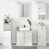 vidaXL Bathroom Furniture Set VIGO 5 pcs Antique White Solid Pine Wood