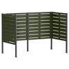 vidaXL Wheelie Bin Screen 167 x 85 x 113 cm Steel Olive Green