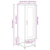 vidaXL Highboard Pink 36x39x123 cm Cold-rolled Steel
