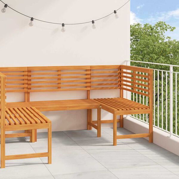vidaXL Garden Bench Set 3 pcs Brown Solid Acacia Wood