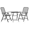 vidaXL 3 Piece Garden Dining Set Expanded Metal Mesh Anthracite