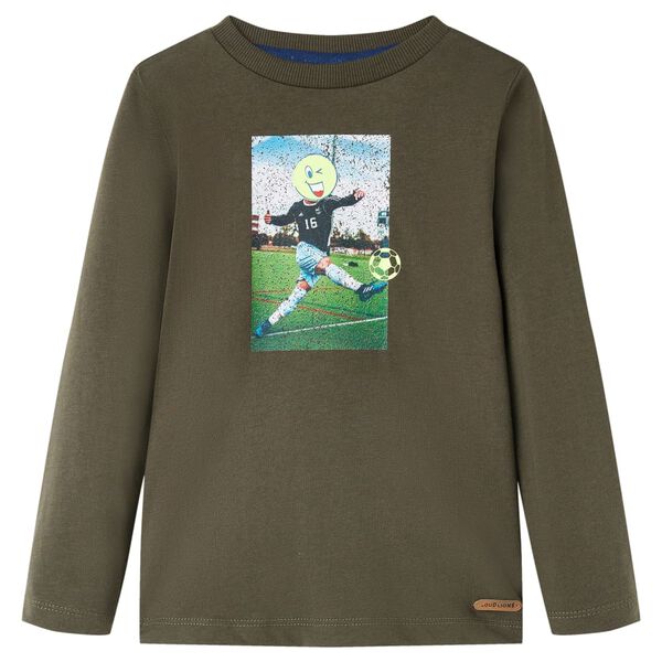 Kids' T-shirt with Long Sleeves Khaki 92