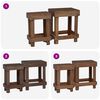 vidaXL Plant Stand 2 pcs Brown 70 x 11 x 27 cm Mahogany Wood