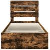 vidaXL Bed Frame with Drawer Smoked Oak 100 x 200 cm Engineered Wood