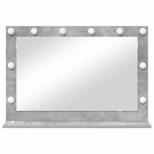 vidaXL Vanity Mirror with Mirror Concrete Grey 80 x 55 x 18 cm