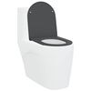 vidaXL Toilet Seat Anthracite 47 x 36 x 3.4 cm Duroplast