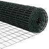 vidaXL Fence with Post Green 1.2 x 25 m Steel and PVC