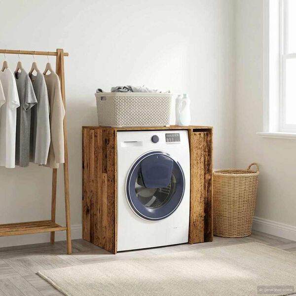 vidaXL Wash Machine Cabinet Old Wood 87 x 60 x 89 cm Engineered wood