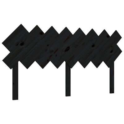 vidaXL Bed Headboard Black 159.5x3x80.5 cm Solid Wood Pine