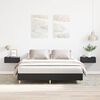 vidaXL Bed Frame No Mattress Black 150x200 cm King Size Engineered Wood