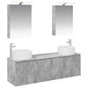 vidaXL Bathroom Cabinet Set 5 pcs Concrete Grey Engineered Wood