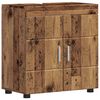 vidaXL Bathroom Furniture Set with Door TULUM Old Wood Engineered Wood