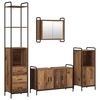 vidaXL Bathroom Cabinet Set 4 pcs Old Wood 40 x 36 x 200.5 cm