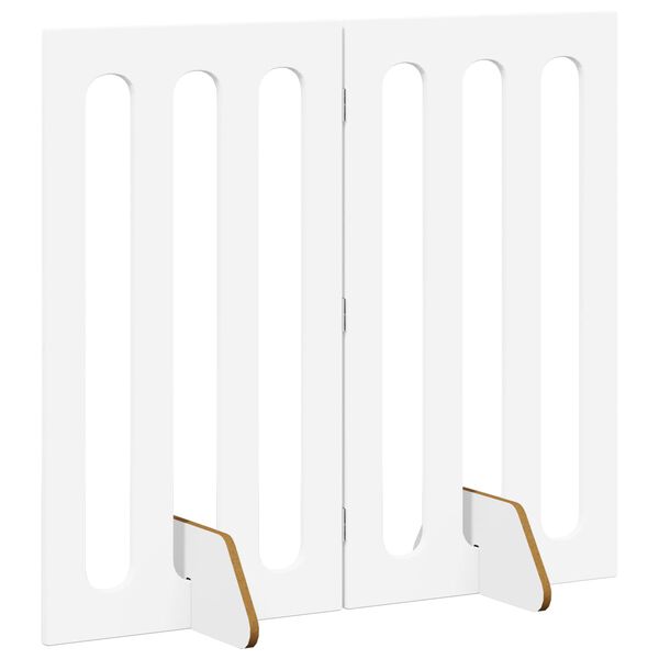 vidaXL Folding Pet Fence 2 pcs White 100.5 x 38 x 90 cm