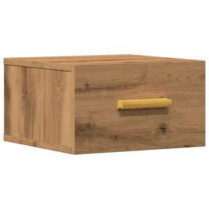 vidaXL Wall-mounted Bedside Cabinet Artisan Oak 35x35x20 cm