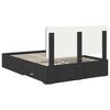 vidaXL Bed Frame with Headboard Black 160 x 200 cm Engineered Wood