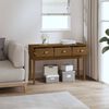 vidaXL Console Table Honey Brown 114x40x75 cm Solid Wood Pine