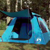 vidaXL Camping Tent Dome 4-Person Blue Quick Release