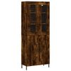 vidaXL Highboard Smoked Oak 69.5x34x180 cm Engineered Wood