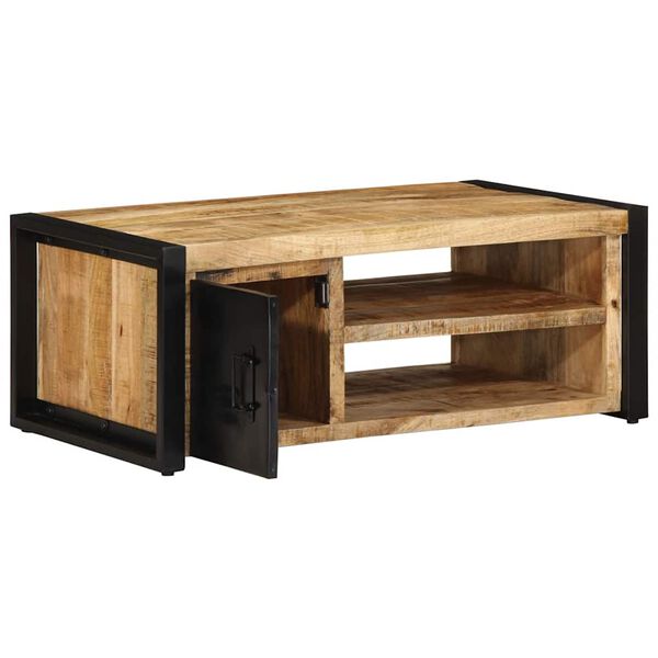 vidaXL Coffee Table 90x50x36 cm Solid Rough Wood Mango
