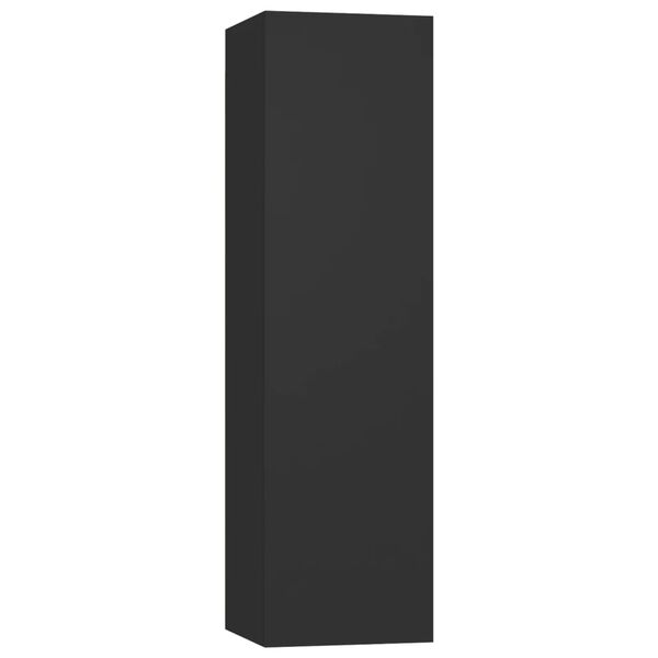 vidaXL 4 Piece TV Cabinet Set Black Engineered Wood