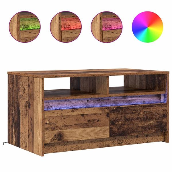 vidaXL Coffee Table Old Wood 90 x 50 x 45 cm Engineered Wood