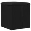 vidaXL Storage Bench Black Oak 42 x 42 x 45 cm Engineered Wood