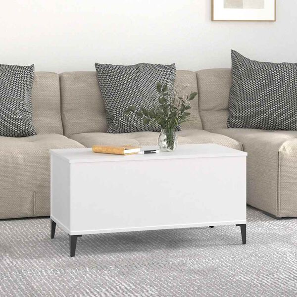 vidaXL Coffee Table White 90x44.5x45 cm Engineered Wood